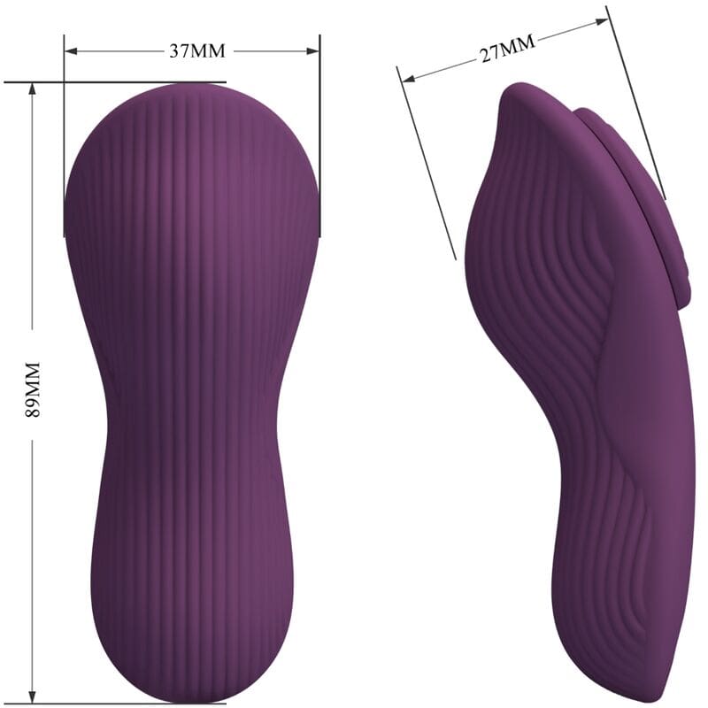 PRETTY LOVE - MANE LAY ON MASSEUR DE CLITORIS 10 VIBRATIONS TÉLÉCOMMANDE VIOLET – Image 4