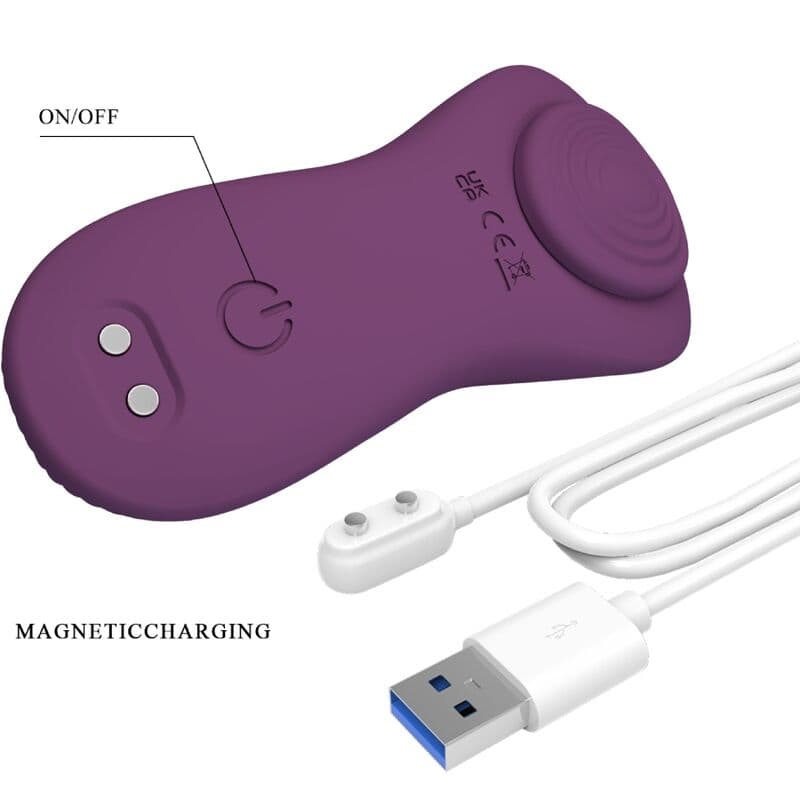 PRETTY LOVE - MANE LAY ON MASSEUR DE CLITORIS 10 VIBRATIONS TÉLÉCOMMANDE VIOLET – Image 5