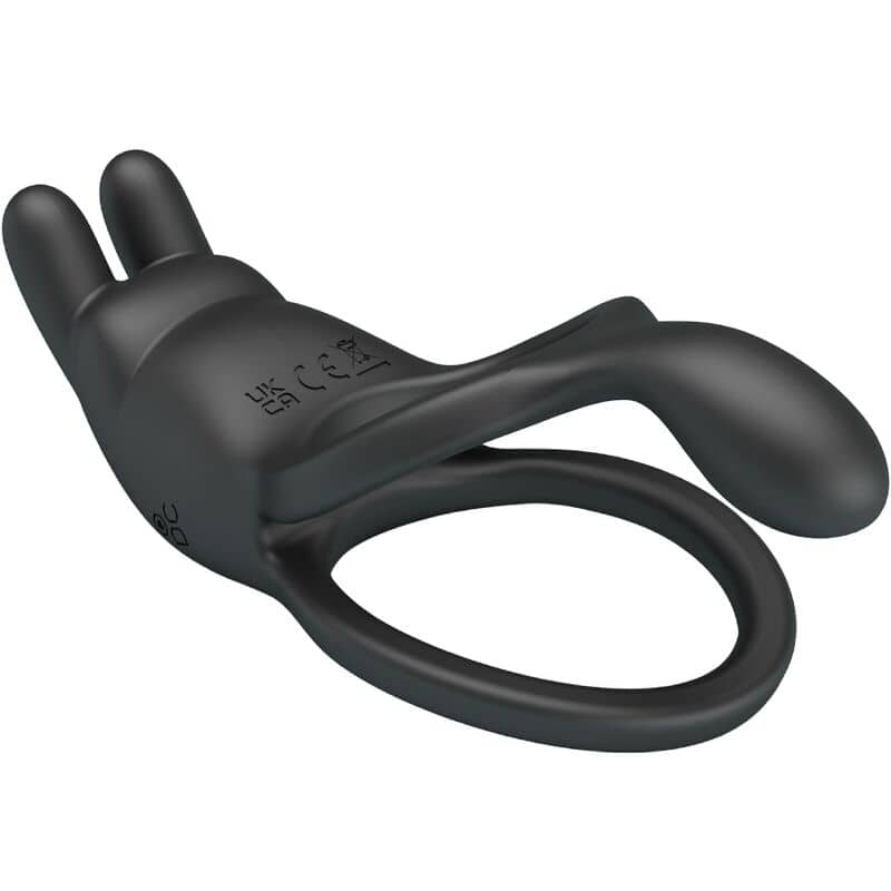 PRETTY LOVE - SETH DOUBLE ANNEAU VIBRANT LAPIN 7 VIBRATIONS NOIR – Image 4