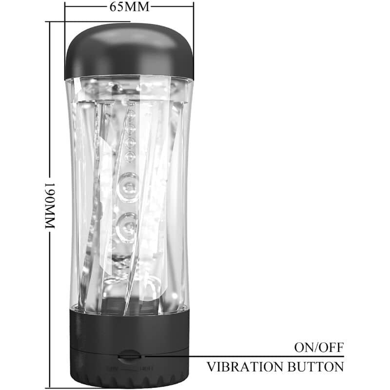 PRETTY LOVE - MASTURBATEUR HOMME TAMARA VIBRATEUR MULTI-VITESSES NOIR – Image 4