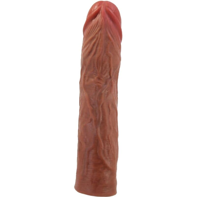 PRETTY LOVE - MANCHON DE PÉNIS DEREK AVEC EXTENSION DE 7,6 CM MULÂTRE – Image 2