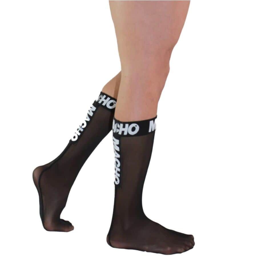 MACHO - CHAUSSETTES FINES TAILLE UNIQUE NOIRES – Image 3