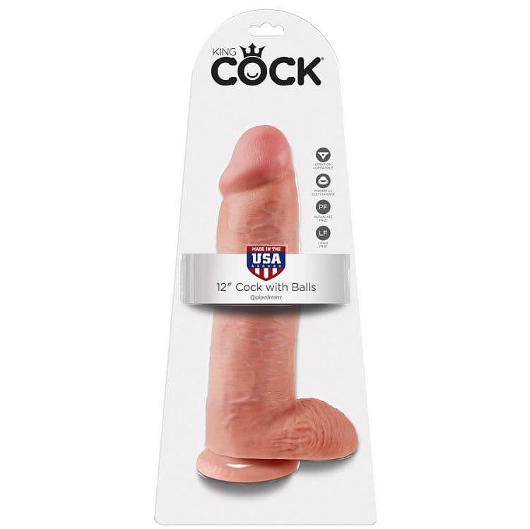 KING COCK - CHAIR DE GODE AVEC BOULES 30.48 CM