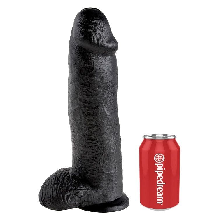 KING COCK - GODE NOIR AVEC BOULES 30.48 CM – Image 3