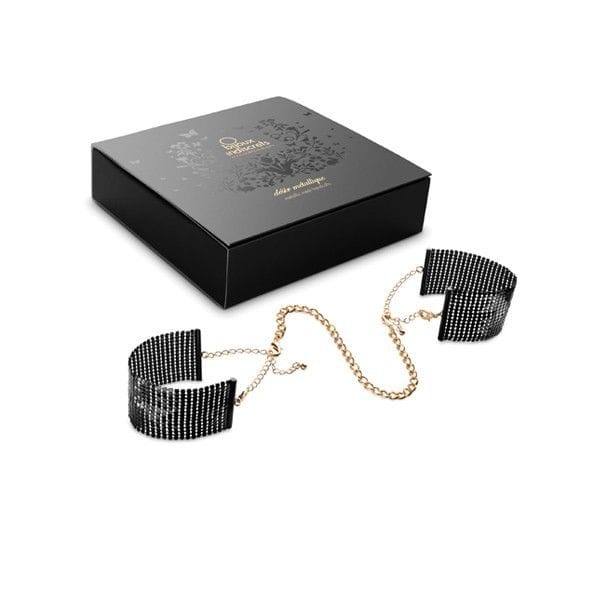 BIJOUX - DÉSIR MÉTALLIQUE MENOTTES EN MAILLE MÉTAL NOIR – Image 4