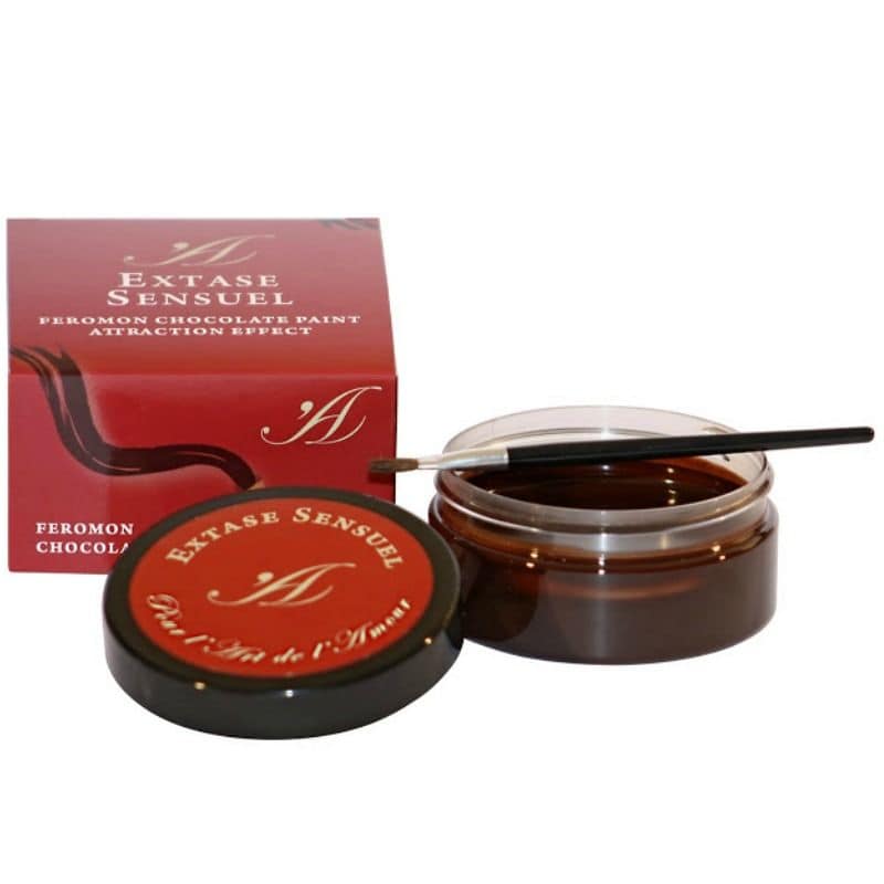 EXTASE SENSUAL - PEINTURE CORPORELLE AU CHOCOLAT AVEC EFFET DATTRACTION 50 ML – Image 5