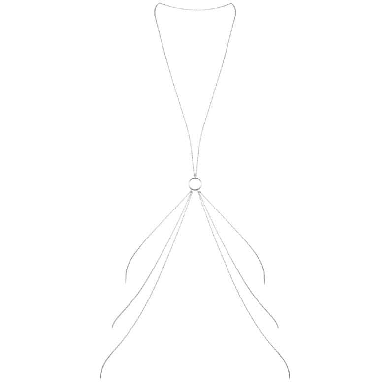 BIJOUX - MAGNIFIQUE CHAÎNES MÉTALLIQUES POUR LE CORPS 8 ARGENT – Image 3
