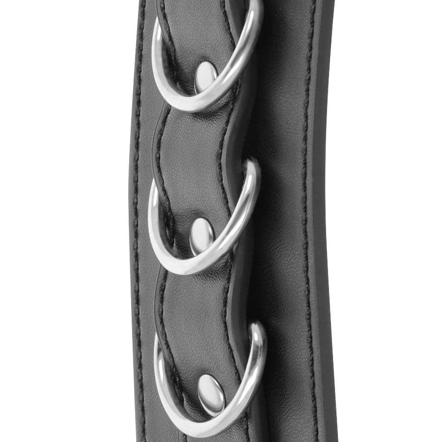 DARKNESS - MENOTTES DE CHEVILLE AJUSTABLES EN CUIR NOIR – Image 4