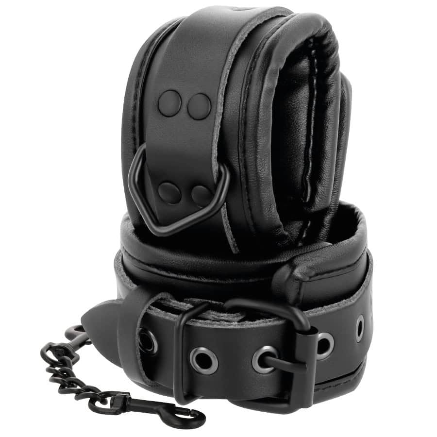 DARKNESS - MENOTTES ET COLLIER EN CUIR NOIR – Image 3