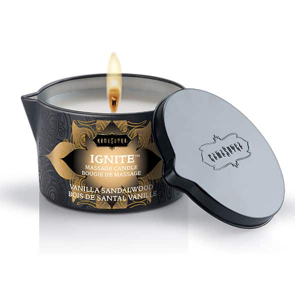 KAMASUTRA - BOUGIE DE MASSAGE VANILLE ET BOIS DE SANTAL 170 GR – Image 2