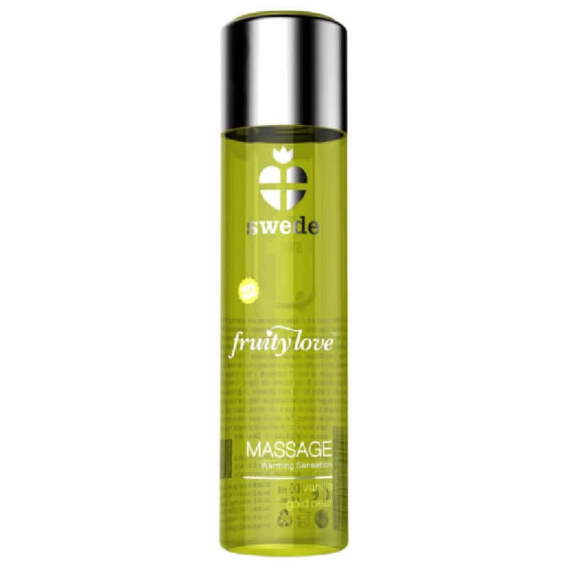 SWEDE - FRUITY LOVE EFFET RÉCHAUFFANT HUILE DE MASSAGE VANILLE ET POIRE DOR 120 ML