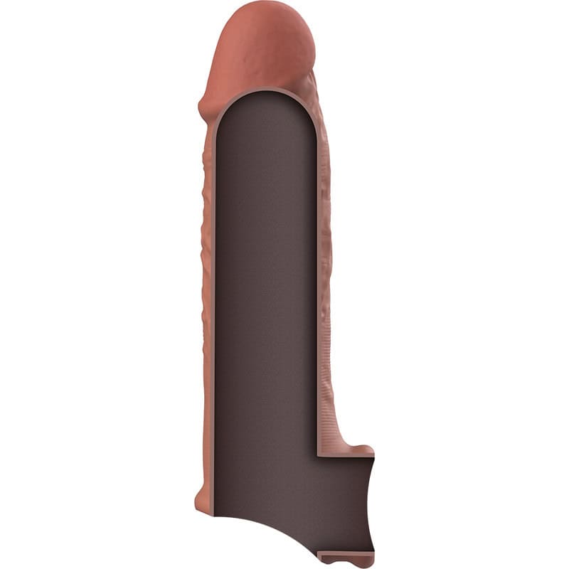 VIRILXL - EXTENSION DE PÉNIS MARRON EN SILICONE LIQUIDE V9 – Image 4