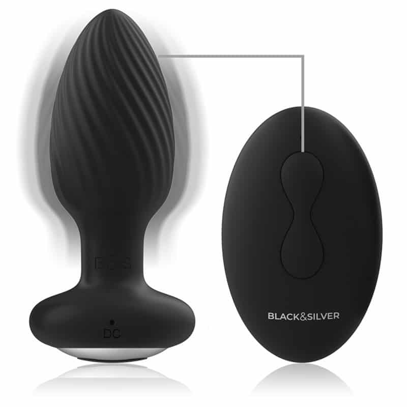 BLACKSILVER - TÉLÉCOMMANDE DU ROTATEUR ANAL EN SILICONE WELLS PLUG – Image 3
