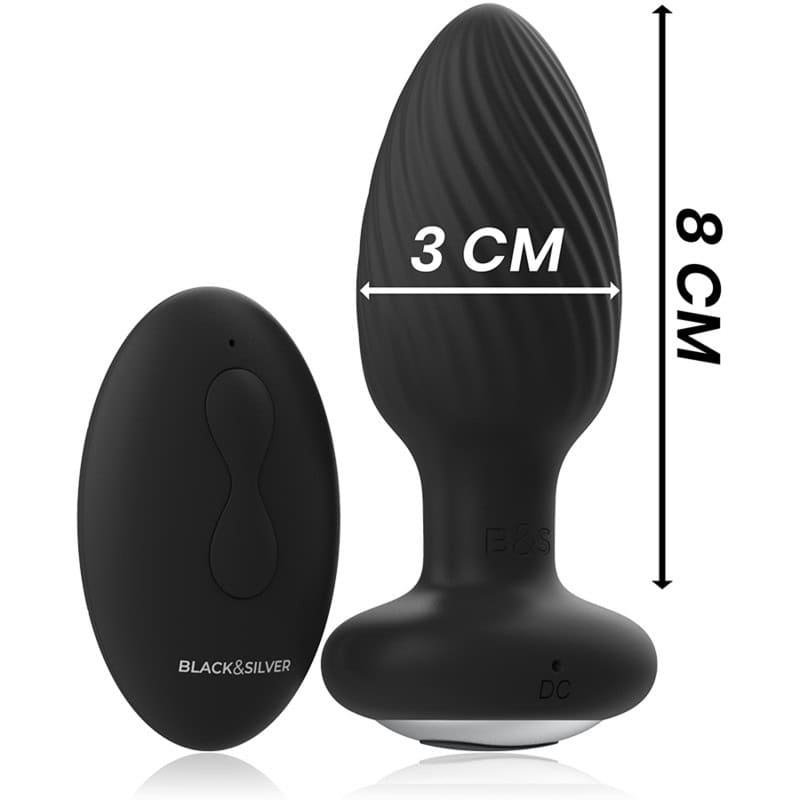 BLACKSILVER - TÉLÉCOMMANDE DU ROTATEUR ANAL EN SILICONE WELLS PLUG – Image 4