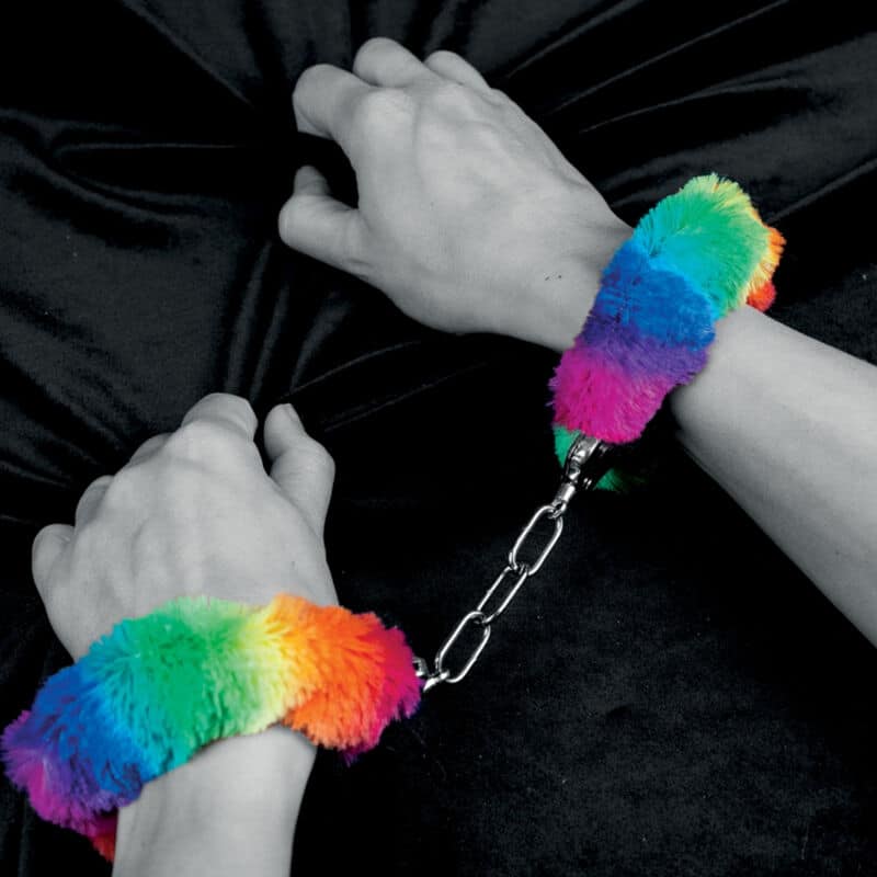 SPENCER FLEETWOOD - MENOTTES EN MÉTAL DOUBLÉES ARC-EN-CIEL – Image 3