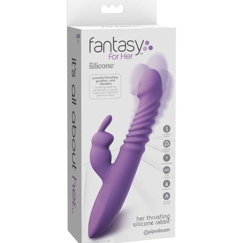 FANTASY FOR HER - STIMULATEUR DE CLITORIS DE LAPIN AVEC FONCTION CHALEUR OSCILLATION ET VIBRATION VIOLET – Image 5