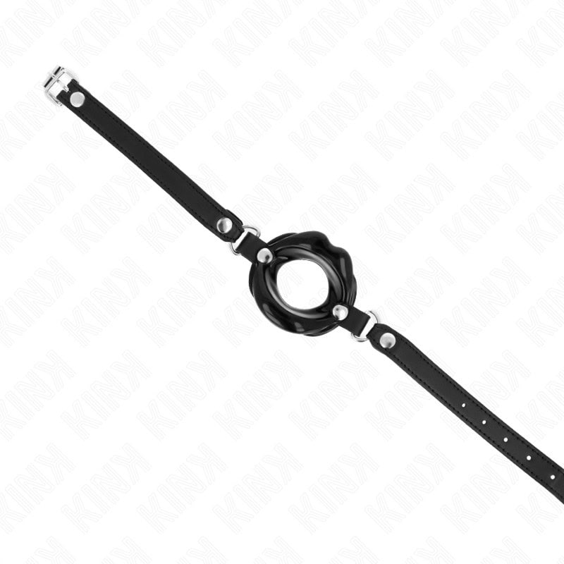 KINK - BÂTON LIP 8 CM AVEC SANGLE EN CUIR NOIR 63 x 2 CM AJUSTABLE 39-58 CM – Image 3