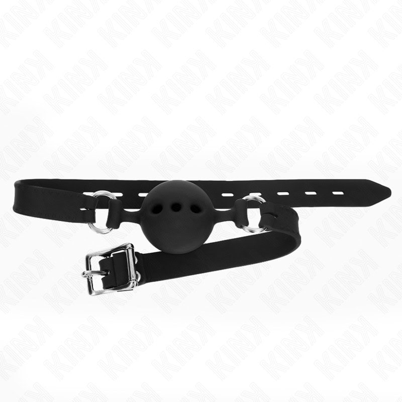 KINK - BÂTON ENTIEREMENT SILICONE 55 x 2 CM AVEC BOULE DE 5 CM TAILLE L NOIR AJUSTABLE 35-51 CM – Image 2