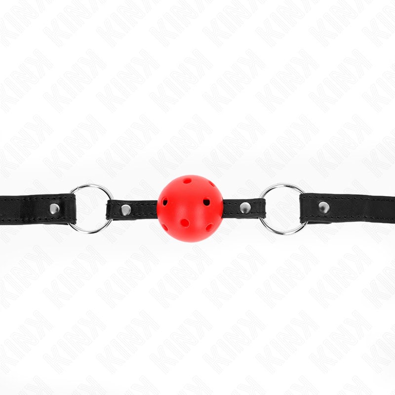 KINK - BOULE CREUSE DURE ROUGE 4,5 CM GAG MODELE 1 63,5 X 2 CM – Image 4