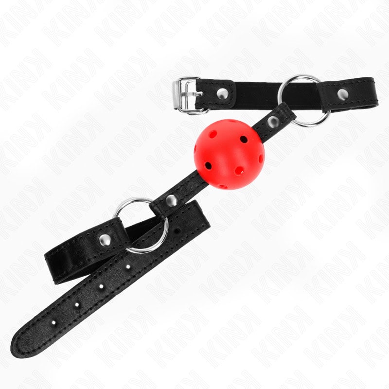 KINK - BOULE CREUSE DURE ROUGE 4,5 CM GAG MODELE 1 63,5 X 2 CM – Image 2