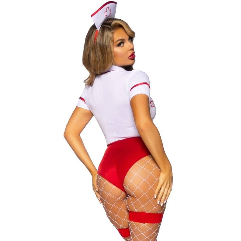 LEG AVENUE - COSTUME D'INFIRMIÈRE SEXY ROUGE/BLANC S – Image 4