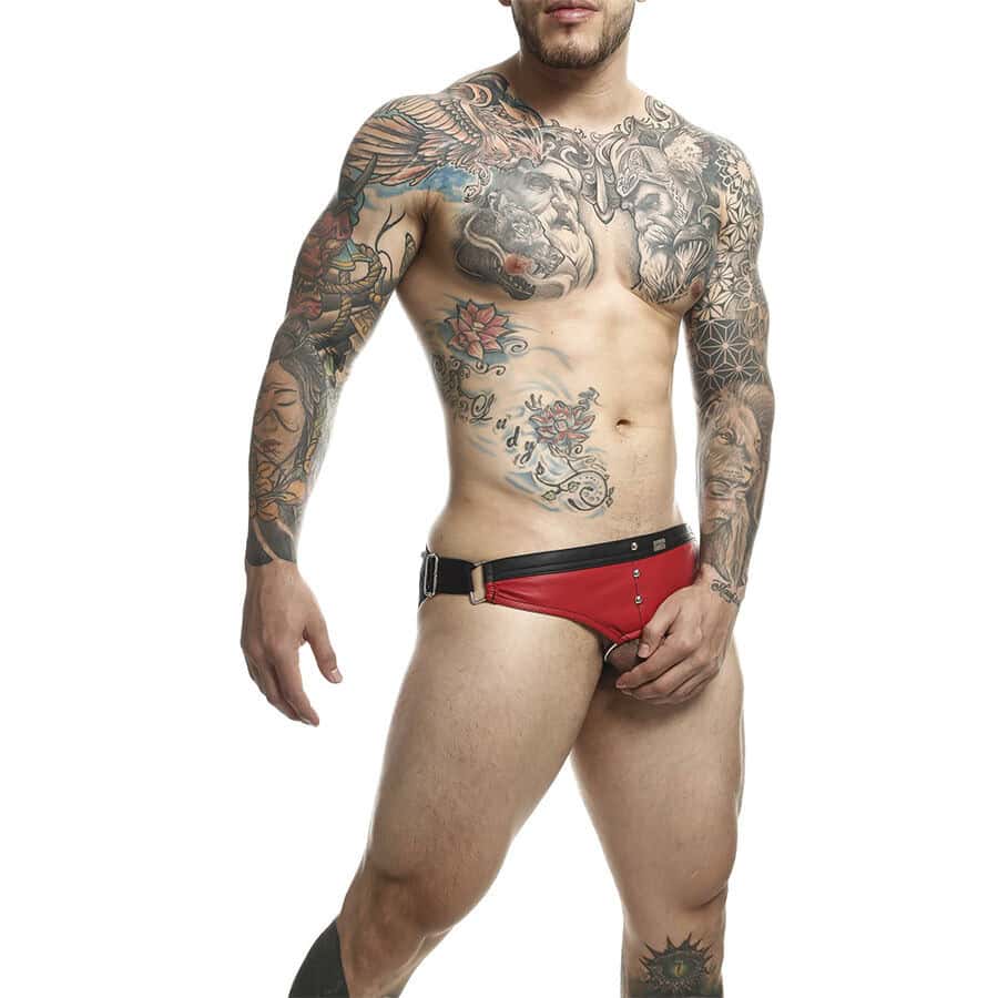 MOB - DNGEON JOCKSTRAP ANNEAU PÉNITENITAIRE ROUGE TAILLE UNIQUE – Image 3