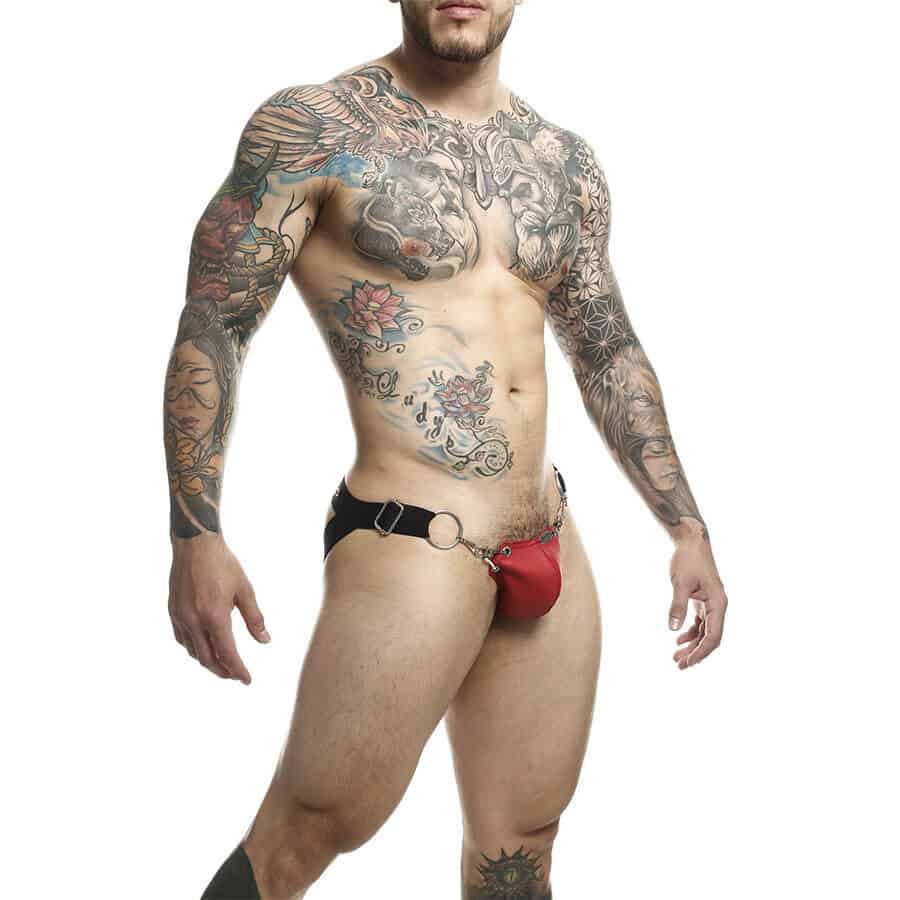 MOB - JOCKSTRAP DNGEON SNAP ROUGE TAILLE UNIQUE – Image 3
