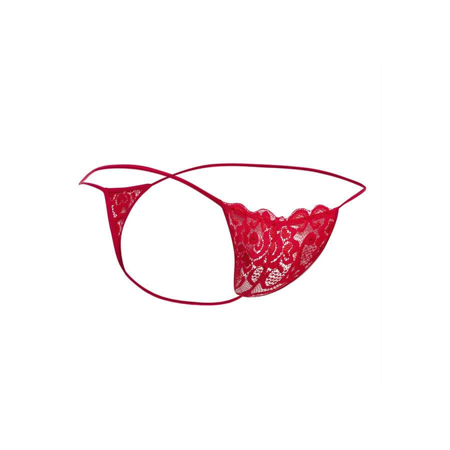 MOB - TANGA DE ENCAJE ROJO TALLA S/M – Image 5