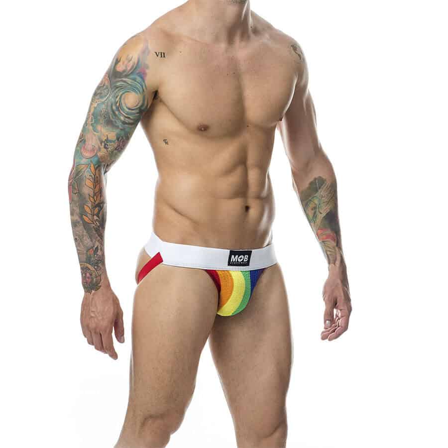 MOB - JOCK CLASICO STRIPE RAINBOW TALLA S – Image 3