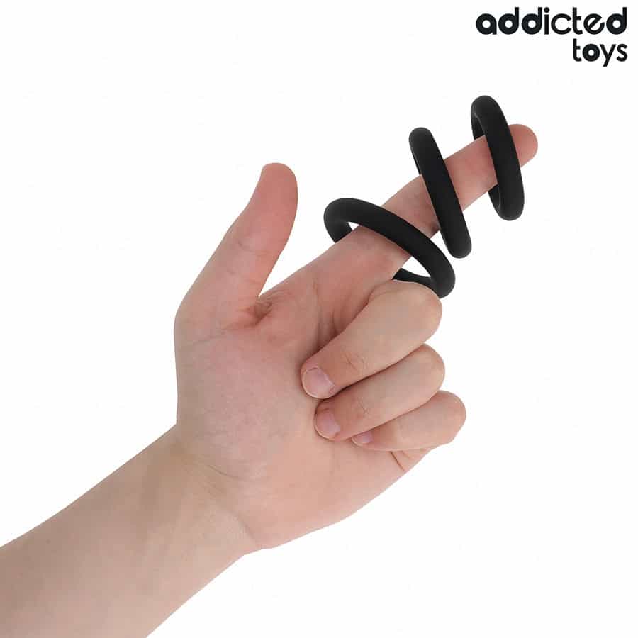 ADDICTED TOYS - LOT DE ANNEAUX EN SILICONE MODÈLE 1 – Image 2