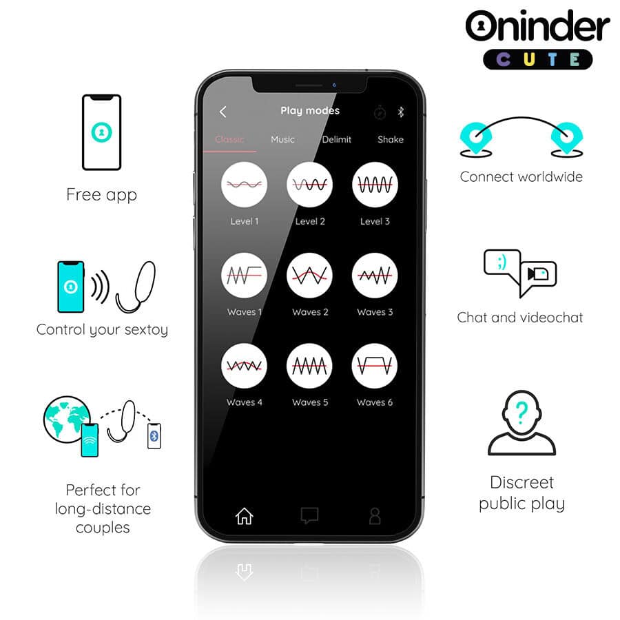 ONINDER CUTE - ŒUF VIBRANT LOVE PLEASURE - PIERRES EN SILICONE ROTATIVES - APPLICATION MONDIALE GRATUITE – Image 5