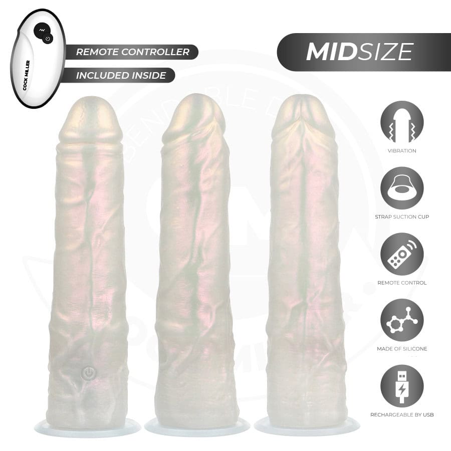 COCK MILLER - GODE AVEC VENTOUSE, LUMIÈRES ET VIBRATIONS AVEC TÉLÉCOMMANDE BLANC 20,5 CM – Image 4