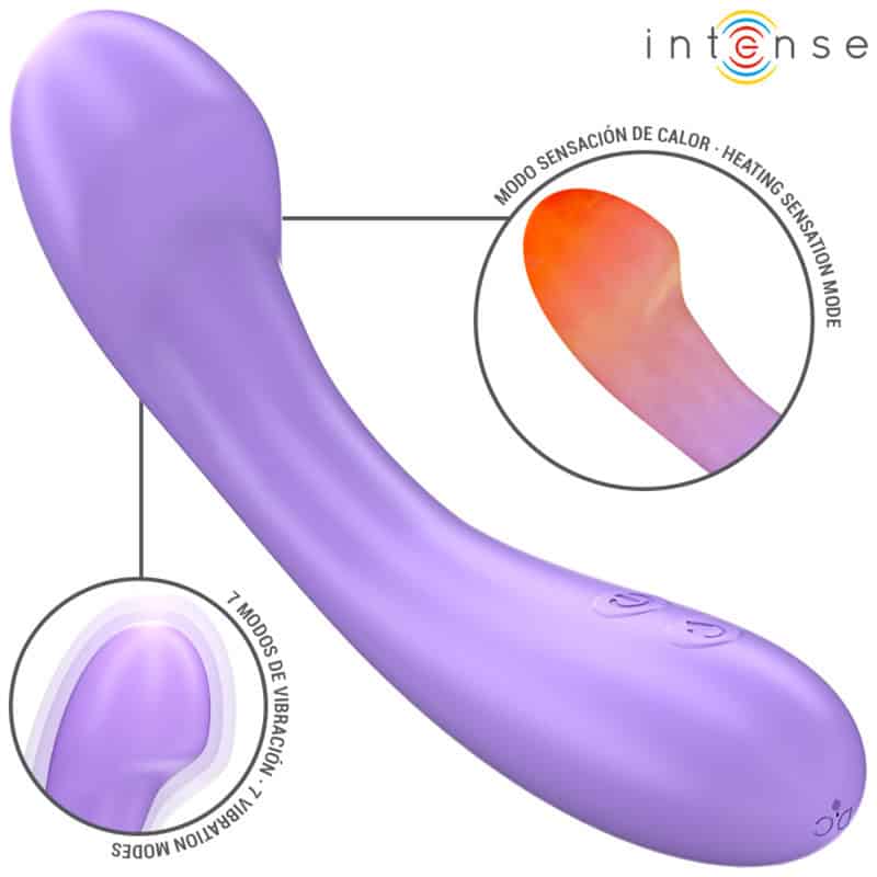INTENSE - BECKY VIBRATEUR 19 CM CHAUFFANT 7 VIBRATIONS VIOLET – Image 2