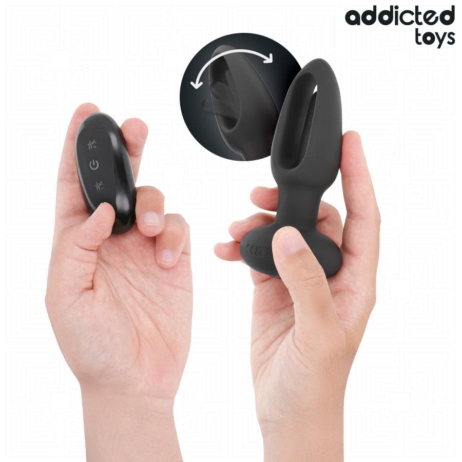 ADDICTED TOYS - PLUG ANAL AVEC LANGUE VIBRANTE ET TÉLÉCOMMANDE – Image 3