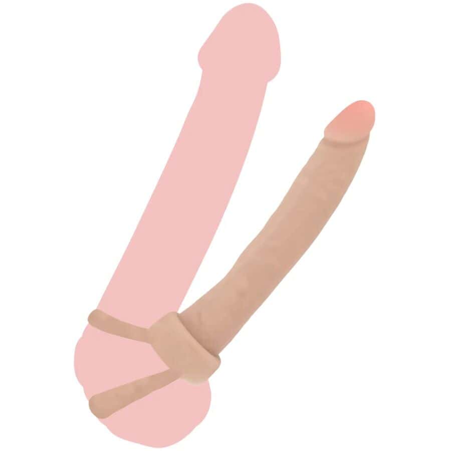 GET REAL - PÉNÉTRATEUR ANAL EN SILICONE DOUBLE TROUBLE 16 CM – Image 2