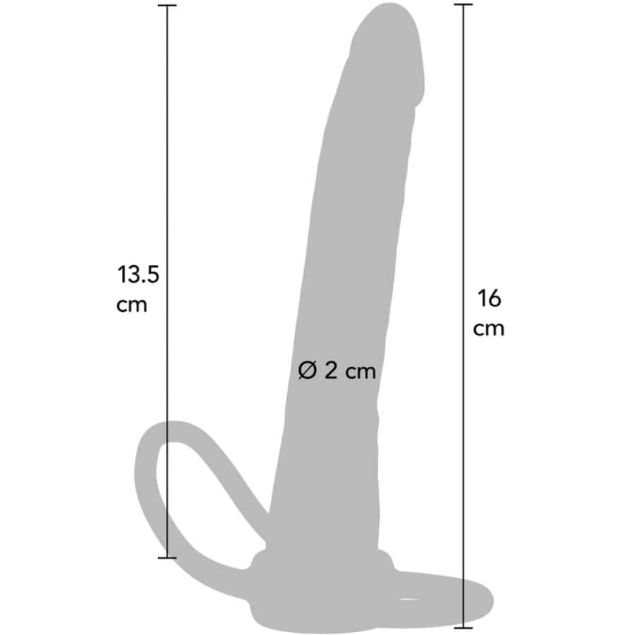 GET REAL - PÉNÉTRATEUR ANAL EN SILICONE DOUBLE TROUBLE 16 CM – Image 3
