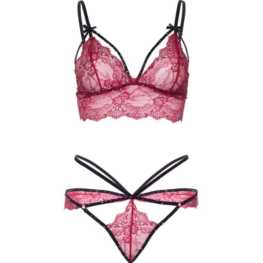 LEG AVENUE - SET SUJETADOR + TANGA BURDEOS – Image 5