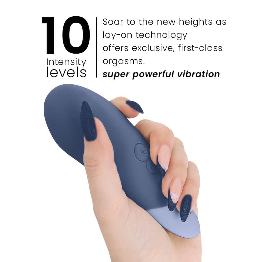 WOMANIZER - VIBE LAY-ON VIBRATEUR SILENCIEUX BLEU FONCÉ – Image 5