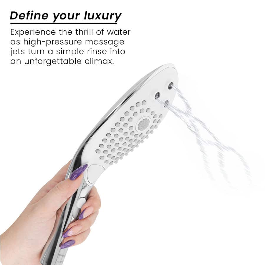 WOMANIZER - POMMEAU DE DOUCHE STIMULANT CLITORIAL WAVE CHROME – Image 3