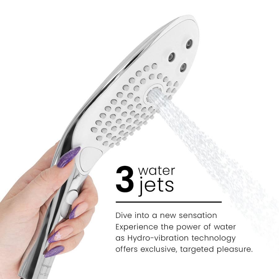 WOMANIZER - POMMEAU DE DOUCHE STIMULANT CLITORIAL WAVE CHROME – Image 5