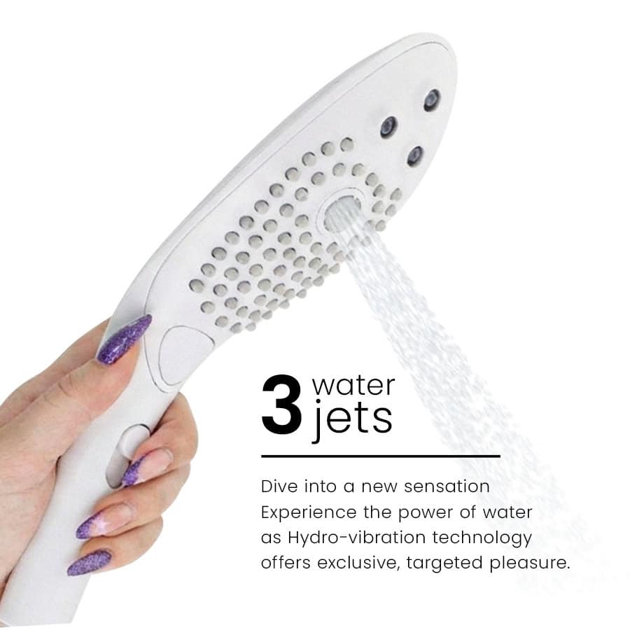 WOMANIZER - POMMEAU DE DOUCHE STIMULANT CLITORIAL WAVE BLANC – Image 5