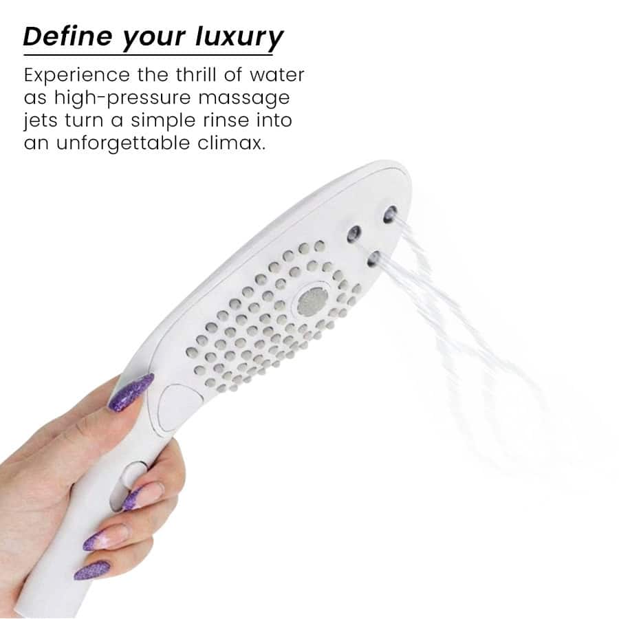 WOMANIZER - POMMEAU DE DOUCHE STIMULANT CLITORIAL WAVE BLANC – Image 3