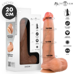 MR INTENSE - BRUCE M GODE EN SILICONE AVEC TESTICULES 20 CM -Ø- 4,5 CM