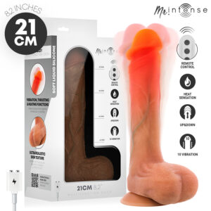 MR INTENSE - BRADLEY GODEMICHET VIBRANT EN SILICONE AVEC EFFET CHAUFFANT ET TÉLÉCOMMANDE 21 CM -Ø- 4,2 CM