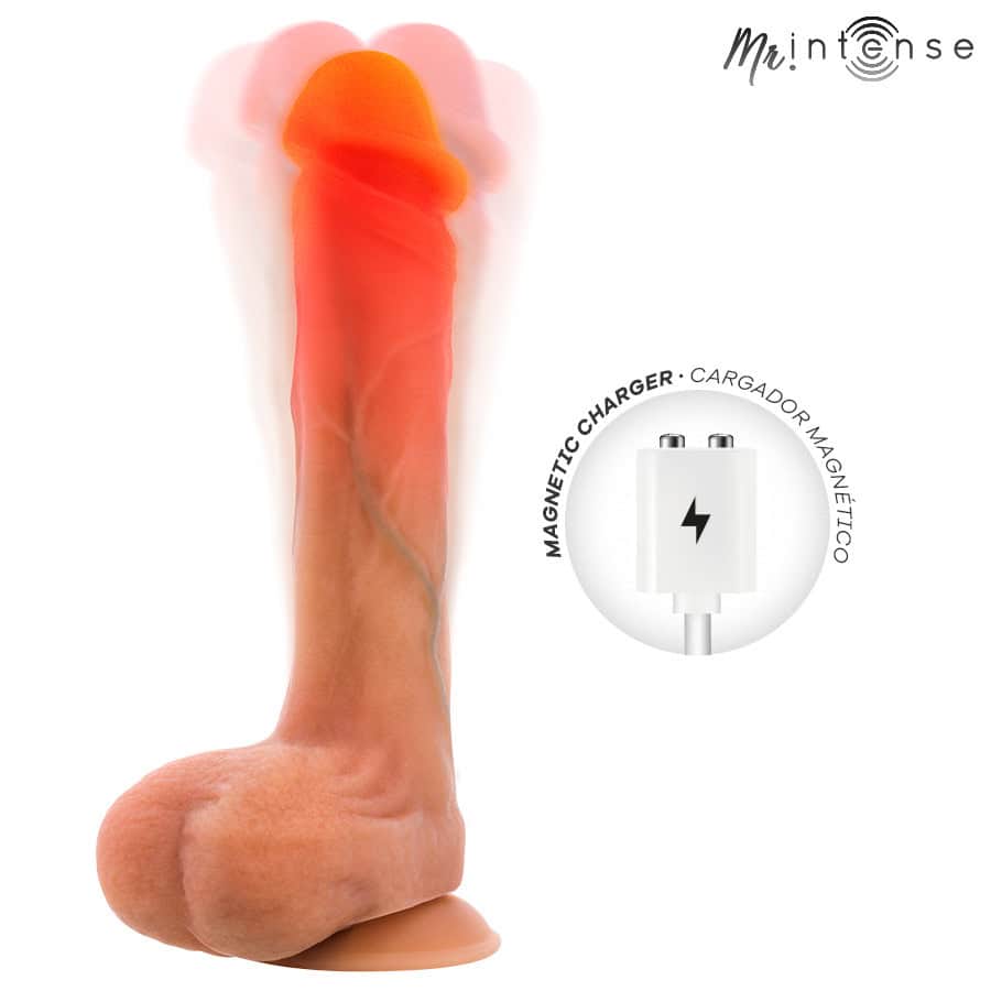 MR INTENSE - BRADLEY GODEMICHET VIBRANT EN SILICONE AVEC EFFET CHAUFFANT ET TÉLÉCOMMANDE 21 CM -Ø- 4,2 CM – Image 2