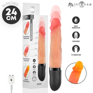 MR INTENSE - JEAN VIBRATEUR HAUT ET BAS EN SILICONE AVEC EFFET CHAUFFANT 24 CM -Ø- 3,8 CM