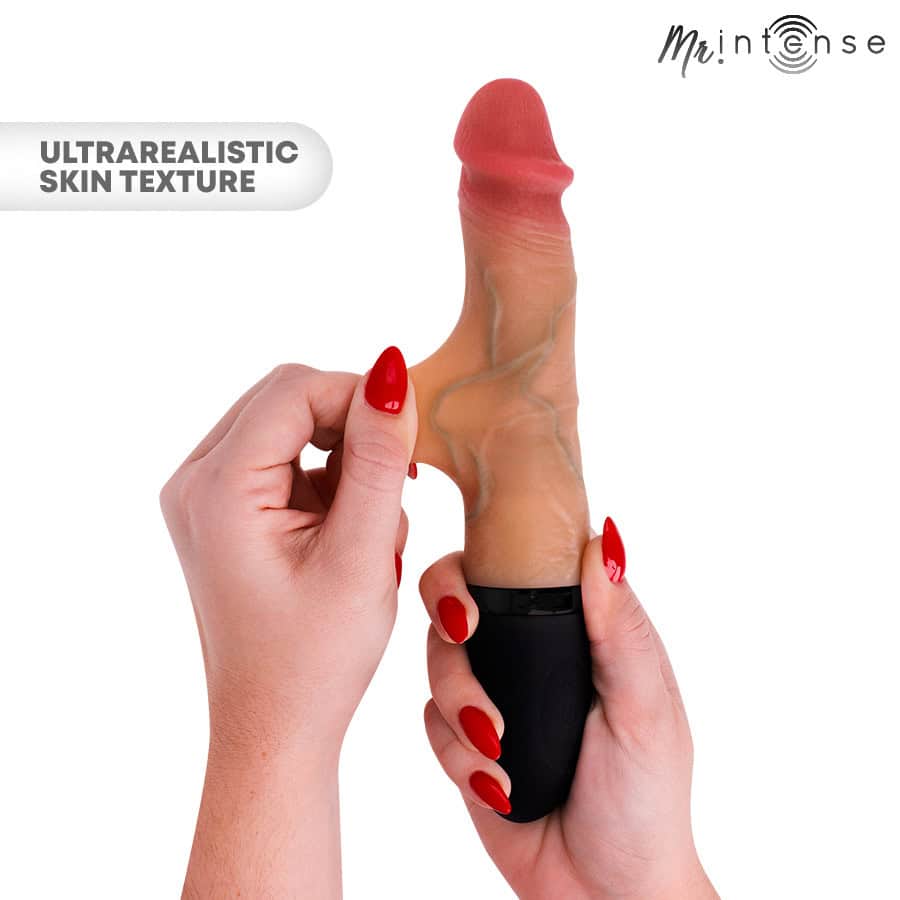 MR INTENSE - JEAN VIBRATEUR HAUT ET BAS EN SILICONE AVEC EFFET CHAUFFANT 24 CM -Ø- 3,8 CM – Image 3