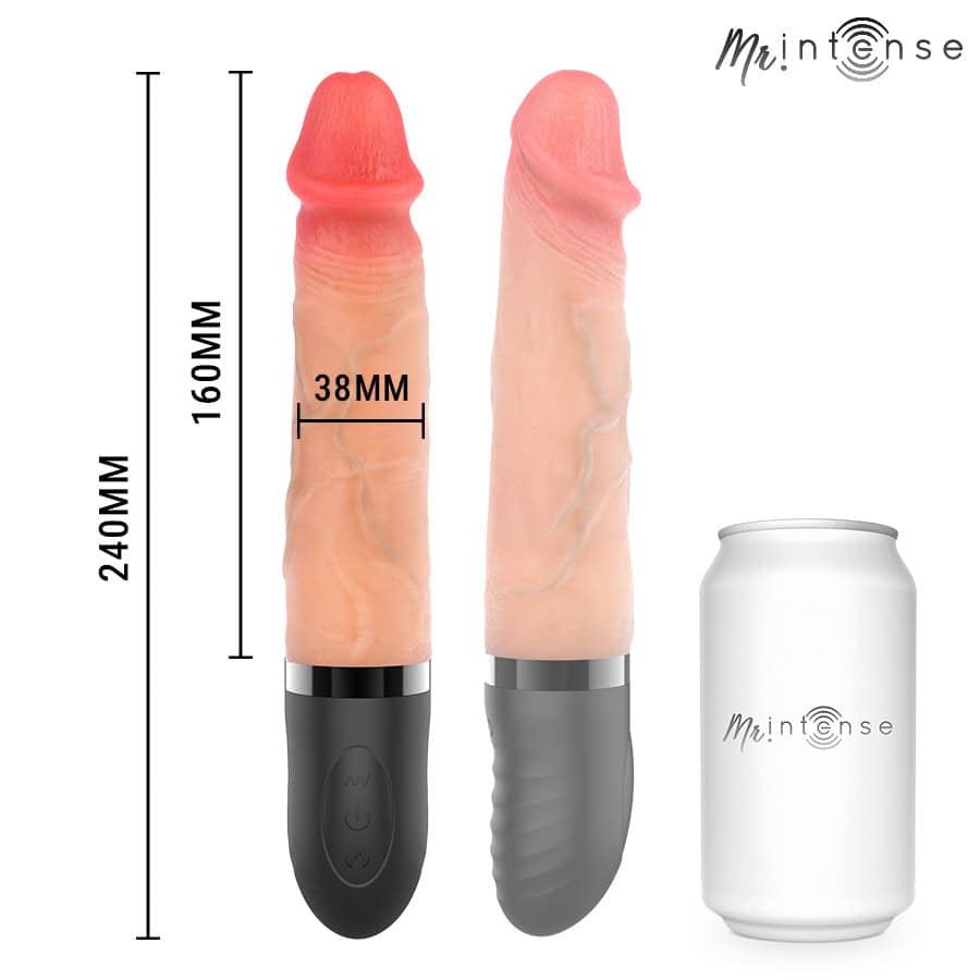 MR INTENSE - JEAN VIBRATEUR HAUT ET BAS EN SILICONE AVEC EFFET CHAUFFANT 24 CM -Ø- 3,8 CM – Image 5