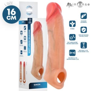 MR INTENSE - SIMON L PROTECTION PÉNALE EN SILICONE 16 CM -Ø- 4,5 CM