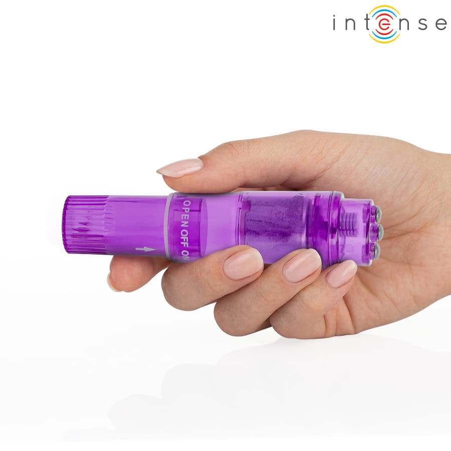 INTENSE - MINI MASSEUR KURT AVEC 4 TÊTES INTERCHANGEABLES VIOLETTE – Image 4
